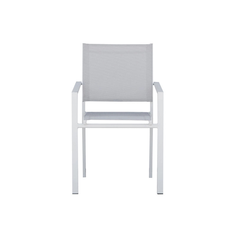 Sedia Zara Alluminio Bianco Text Grigio Chiaro Moia