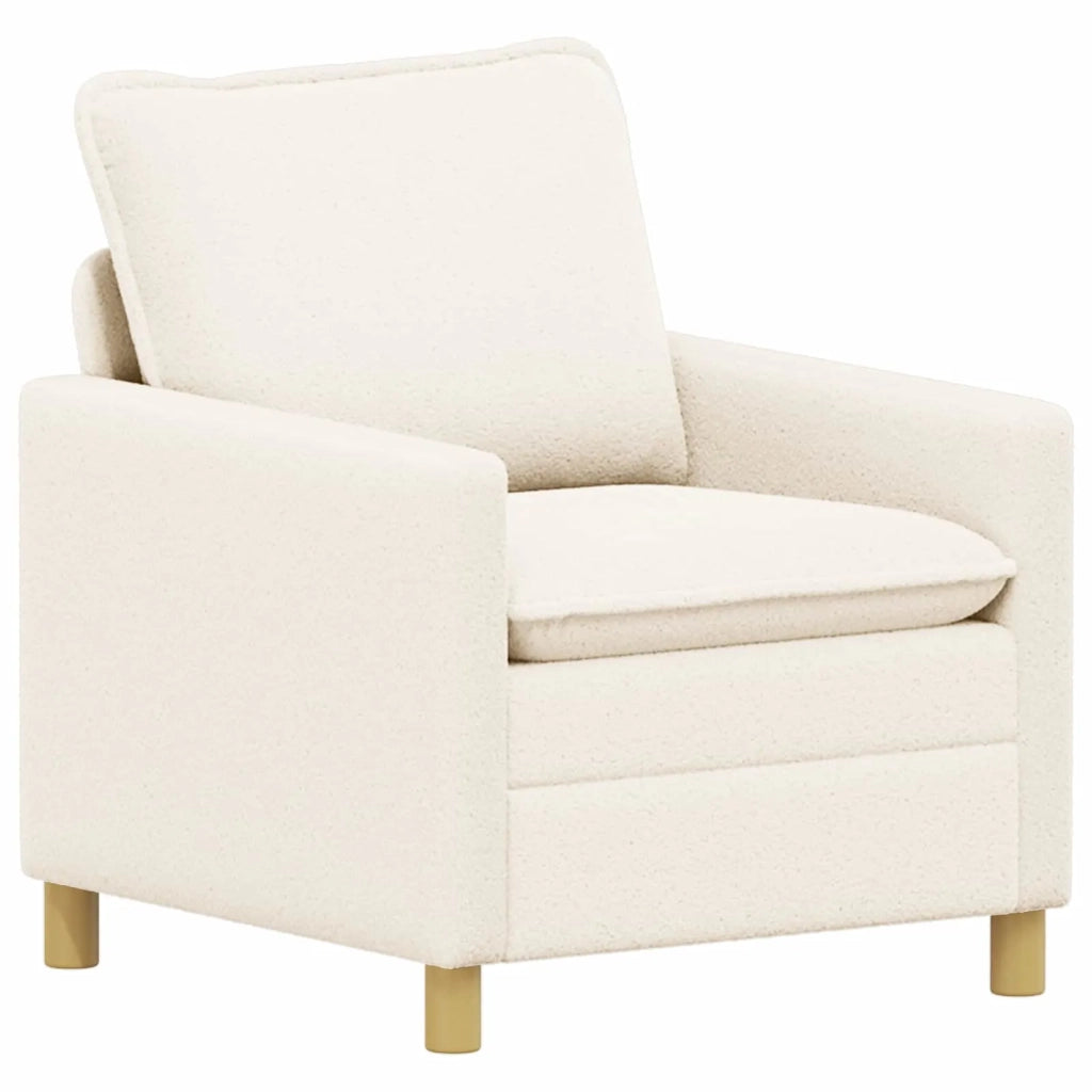 Set di divani 2 pz Crema Tessuto 3417036