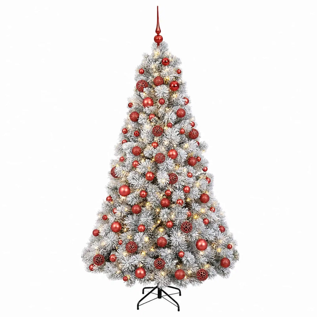 Albero di Natale artificiale con palline 210 cm 300 LED 3466794