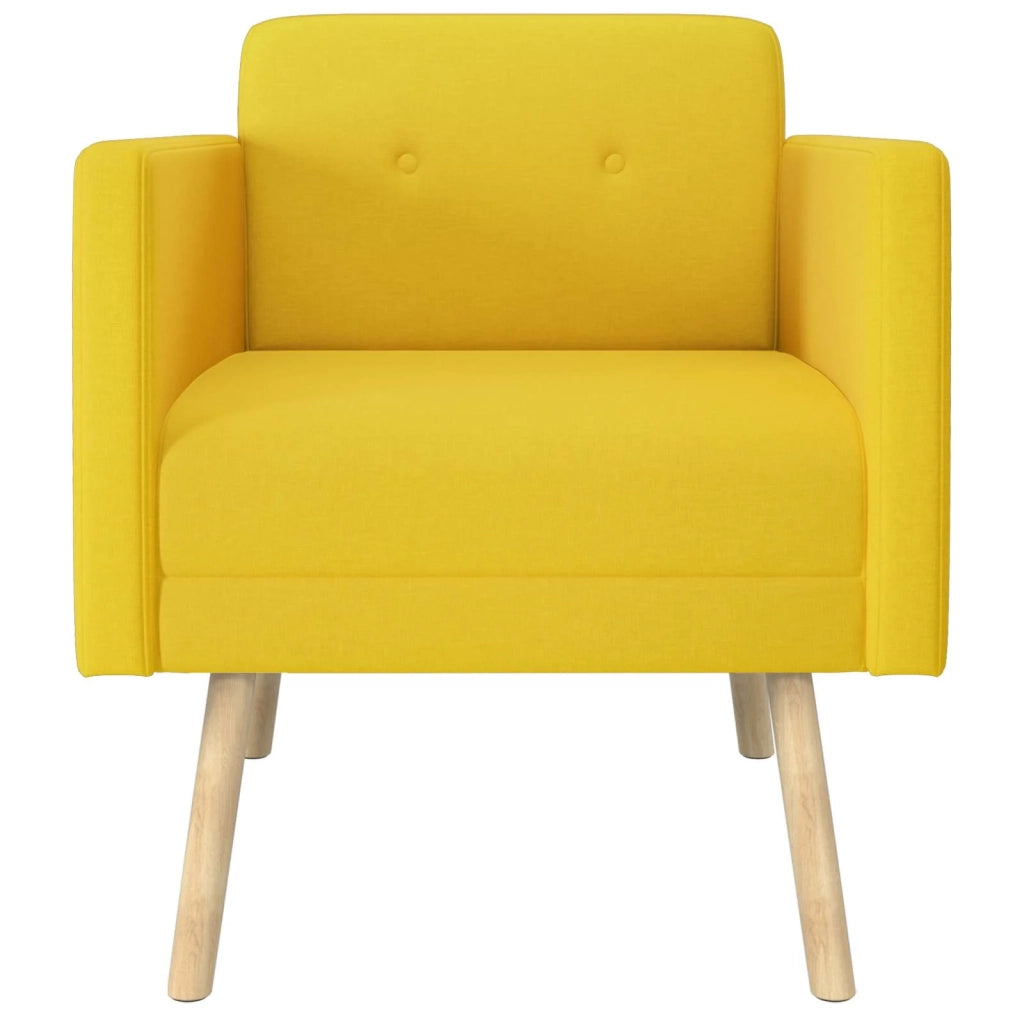 Sedia d'accento Giallo Chiaro Tessuto 42044791