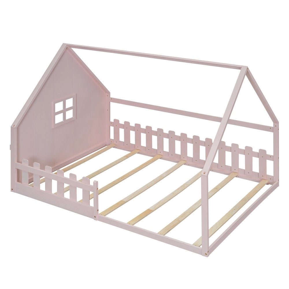 Letto Singolo per Bambini con Sponde ¨C MINIMAL ¨C Pino Rosa 140x200