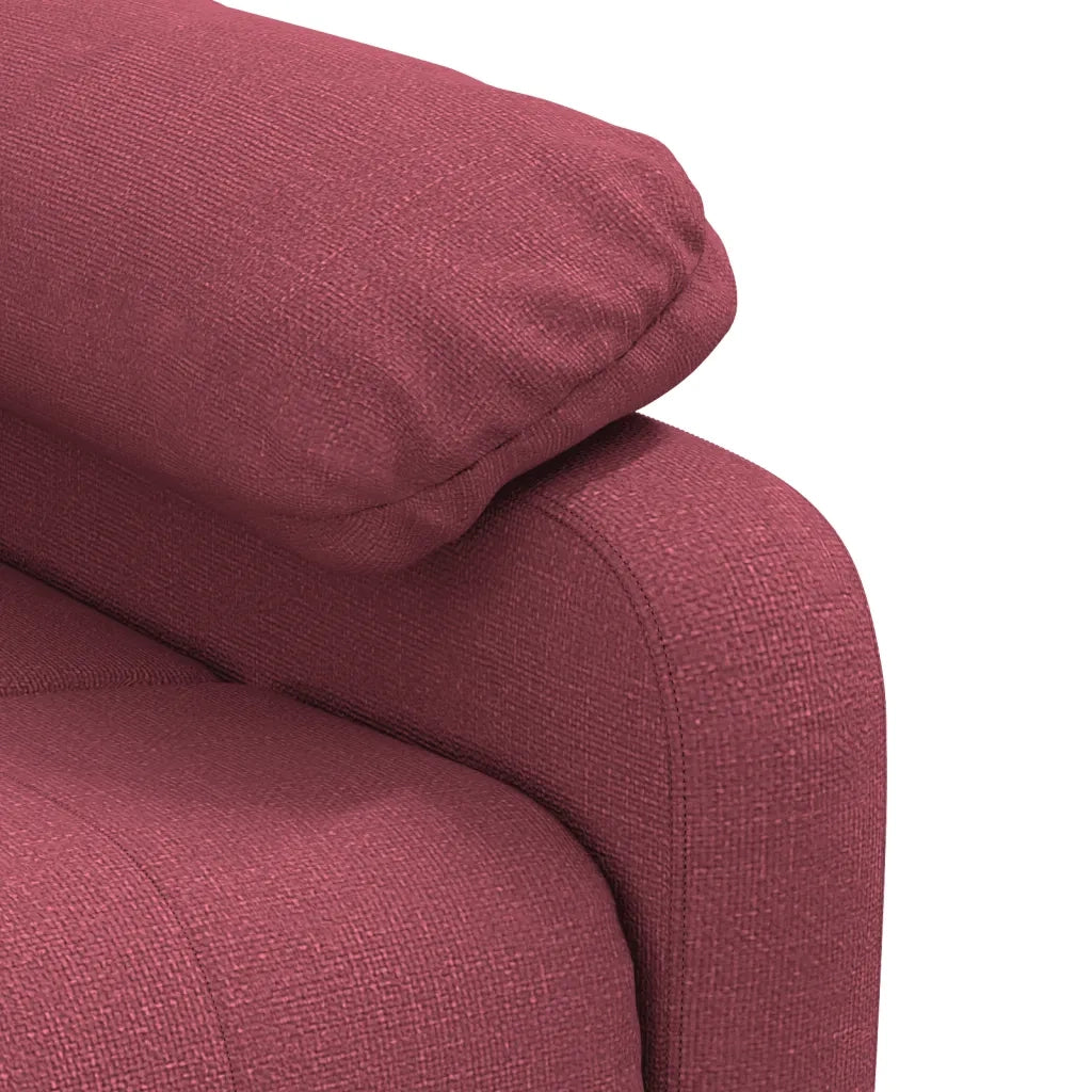 Poltrona Massaggiante | Sedia Relax Elettrica Rosso Vino in Tessuto