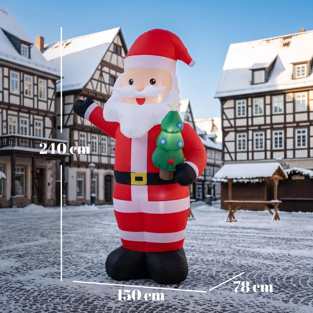 Babbo Natale gonfiabile da 243 cm con luci a LED