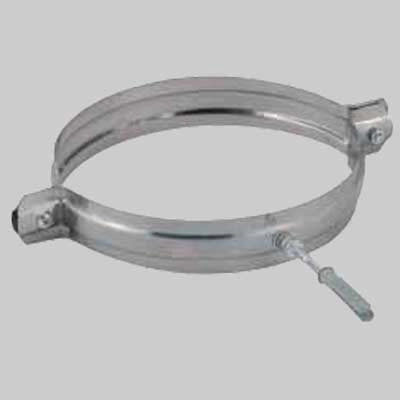 COLLARE NERVATO IN ACCIAIO INOX PER CANNE FUMARIE  Ø 120     MADE IN ITALY