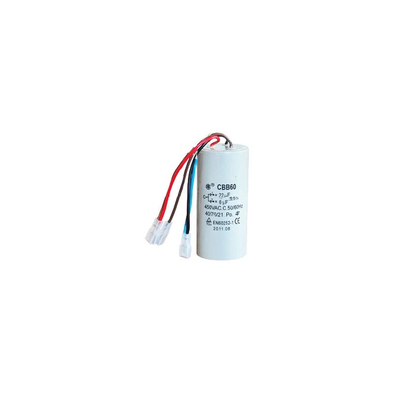 CONDENSATORE DI RICAMBIO PER 'TIRATUTTO' Mod. 200 - 22 - 6 mf +- 5% - L'EUROPEA