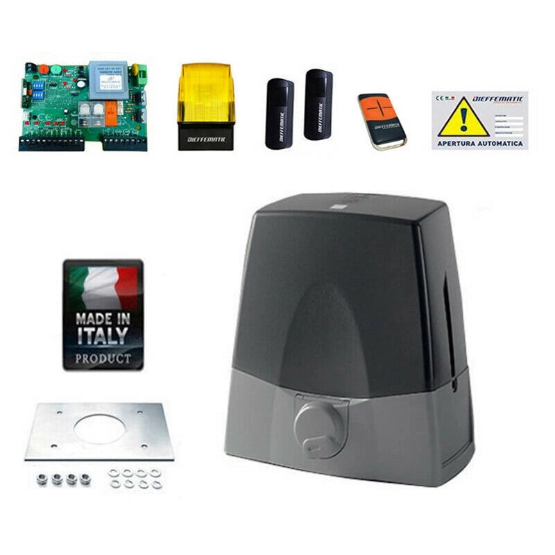 SET KIT AUTOMAZIONE CANCELLO AUTOMATICO APRI CANCELLO AUTOMATISMO 230V 1600KG