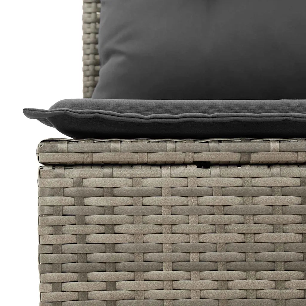 Set Divano da Giardino con cuscino con cuscino 9 pcs Grigio
