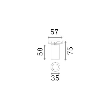 Sistema Lineare Deva LED 4.5W Luce Calda 3000K Finitura Nera Ideal Lux