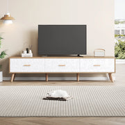 Mobile porta TV vintage bianco e legno 150 cm