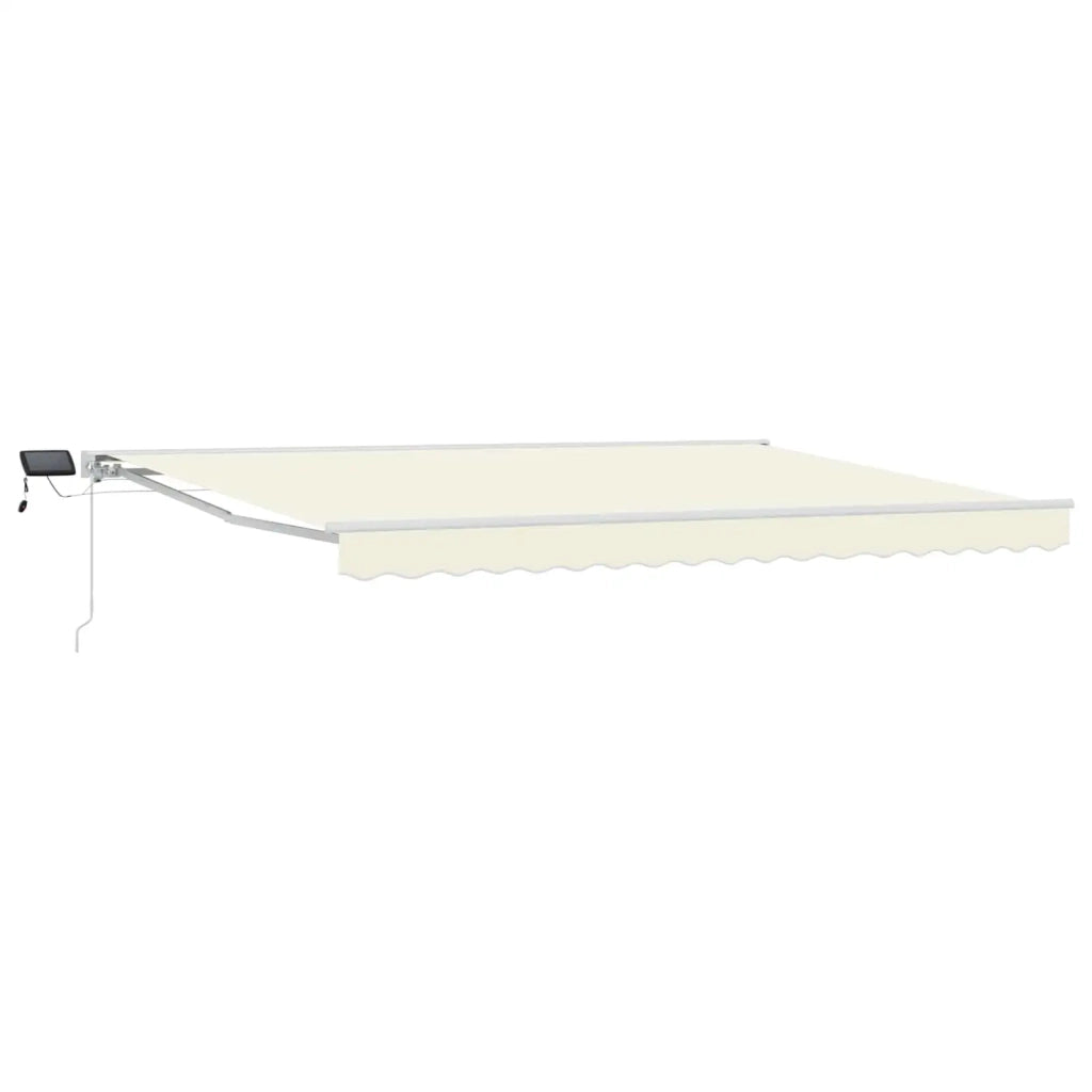 Cornice per Tenda Manuale con LED Crema e Bianco 4 × 3 m 3420611