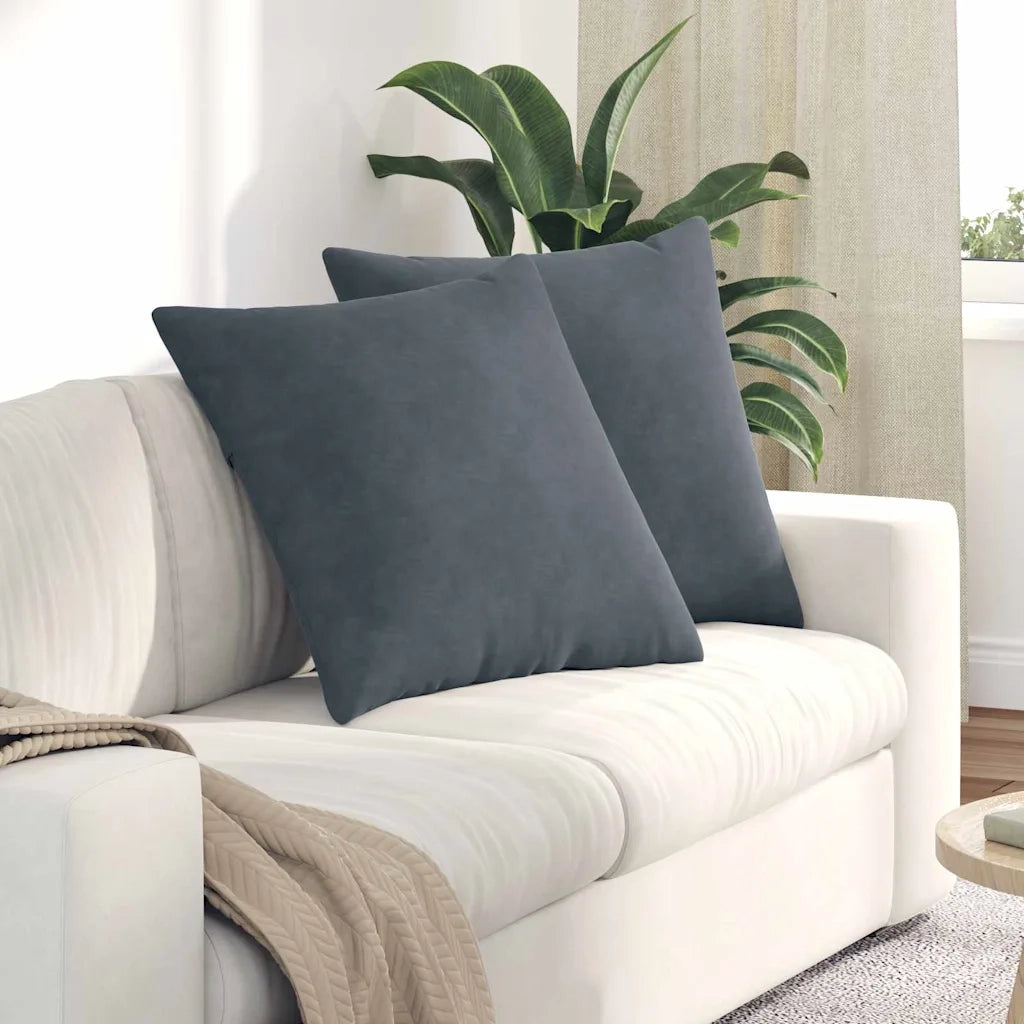 Cuscini da Divano 2 pcs Grigio scuro 80 x 80 cm 42014058
