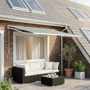 Telo di ricambio per tenda da sole Verde e Bianco 450 × 300 cm 3444465