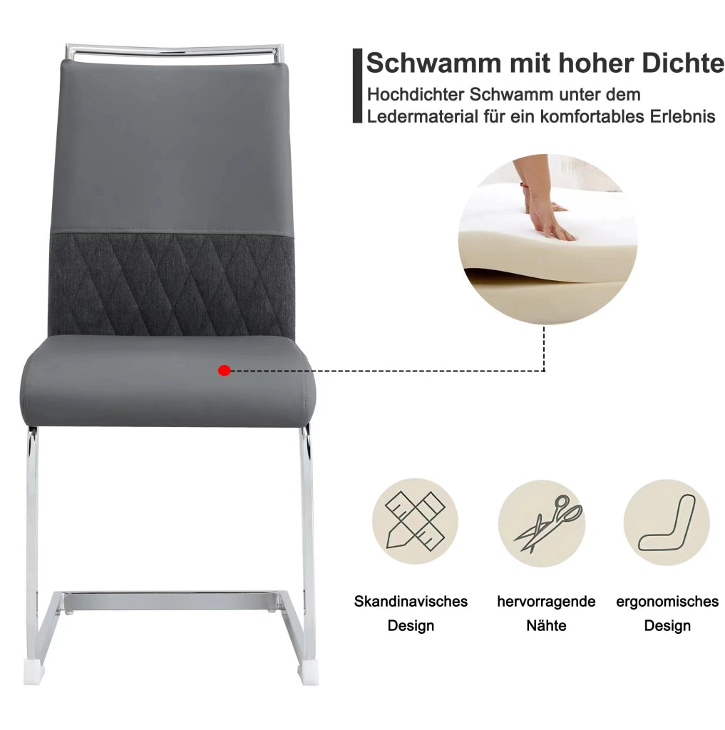 SEDIA ergonomica 42x48x95 cm grigio metallo
