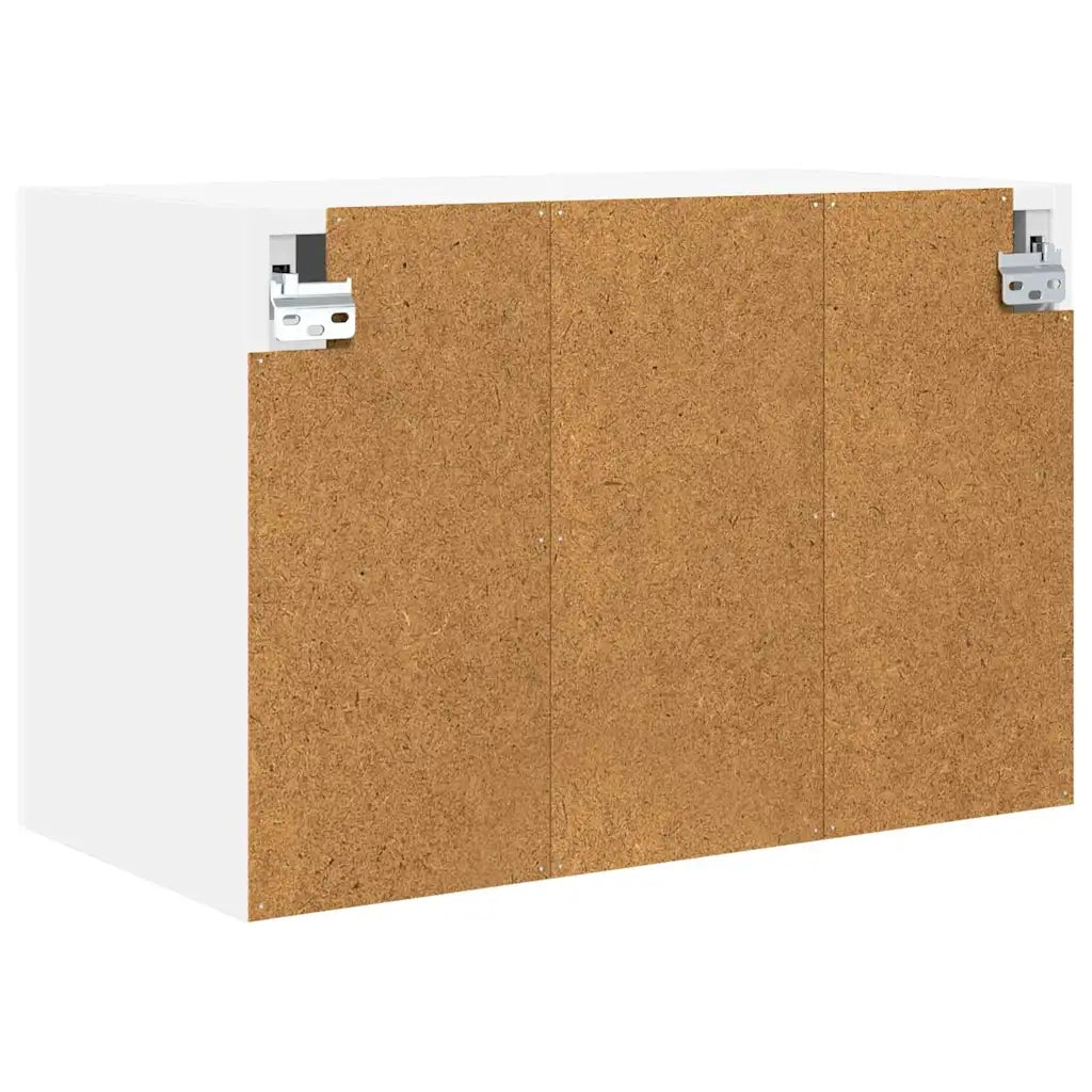Armoire suspendue 2 pc Blanc Bois d'ingénierie