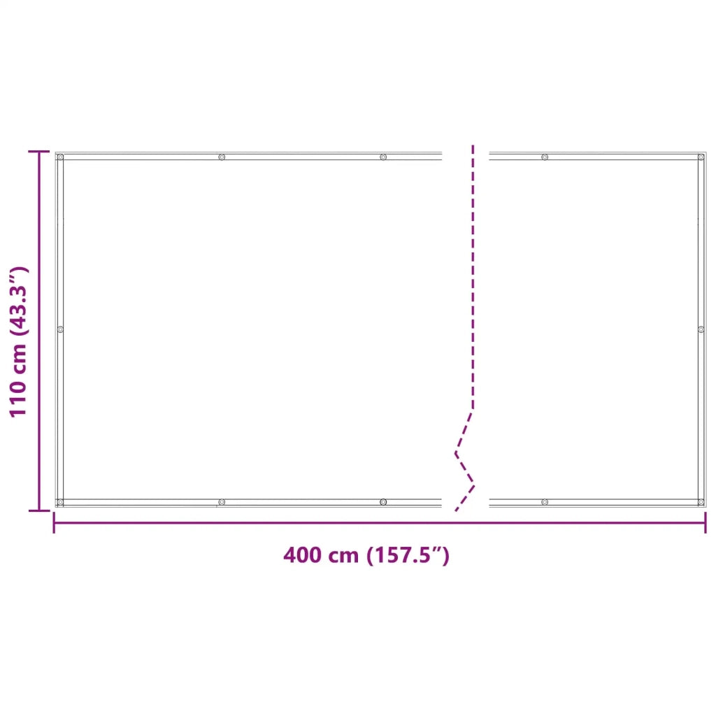 Schermo da balcone | Paravento da Balcone Arancione e Marrone 110 x 400 cm