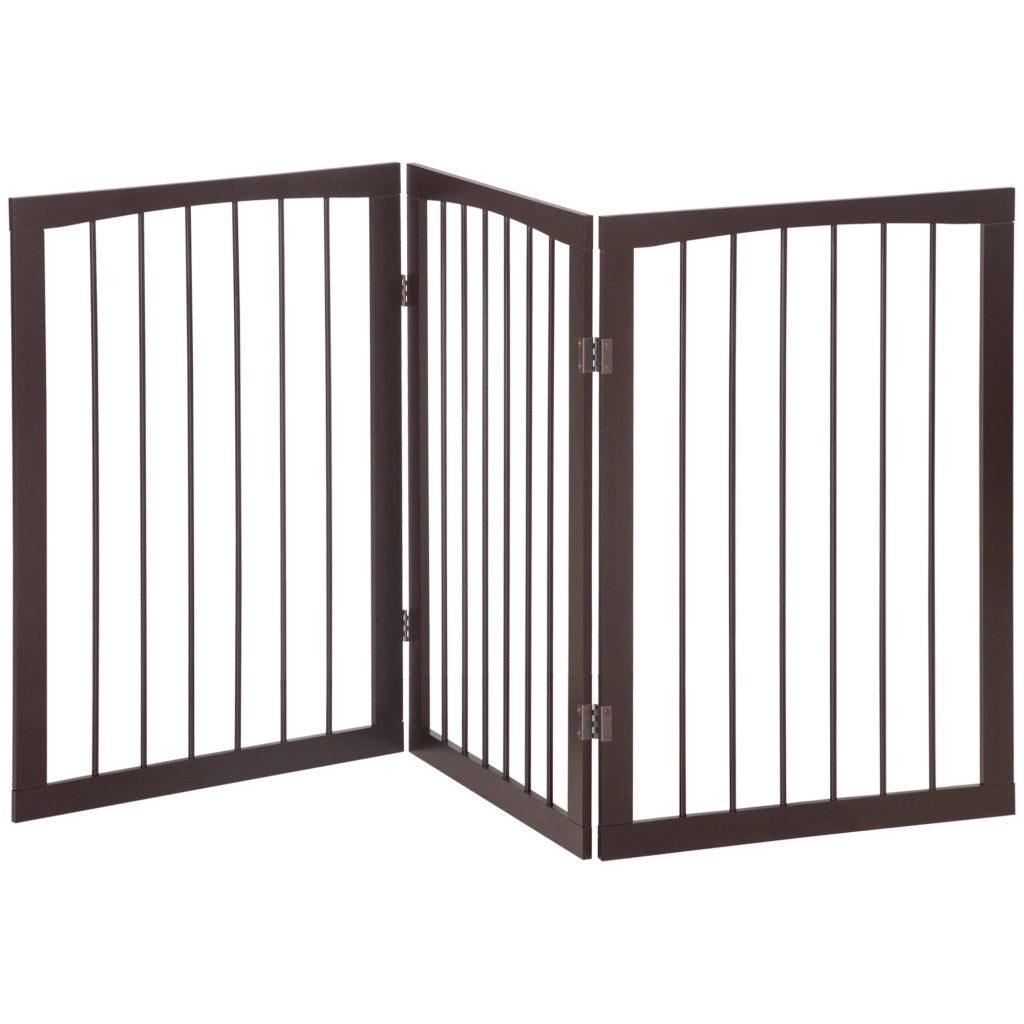 Barriera di sicurezza pieghevole 3 pannelli ¨C zephmum ¨C 160x76 cm colore marrone