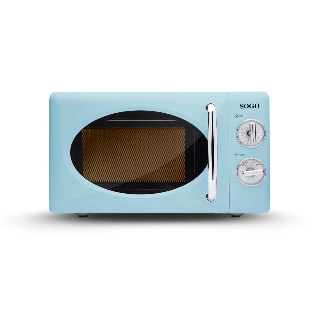 Forno microonde 20L 700W stile retrò, 5 livelli di potenza con scongelamento e timer 30 minuti - Sogo