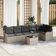 Set Divano da Giardino Grigio chiaro polyrattan 3345732
