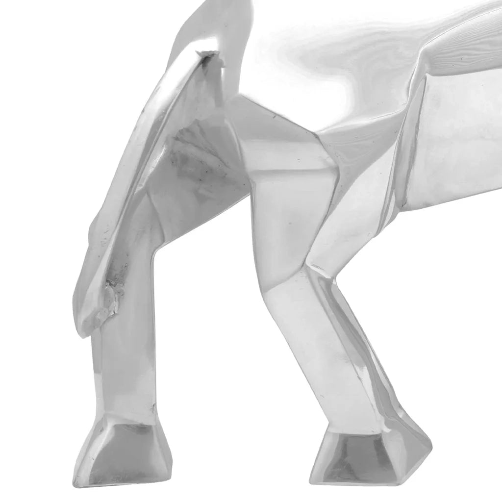 Scultura di toro Argento 74 x 23 x 30 cm Alluminio CFW5966679