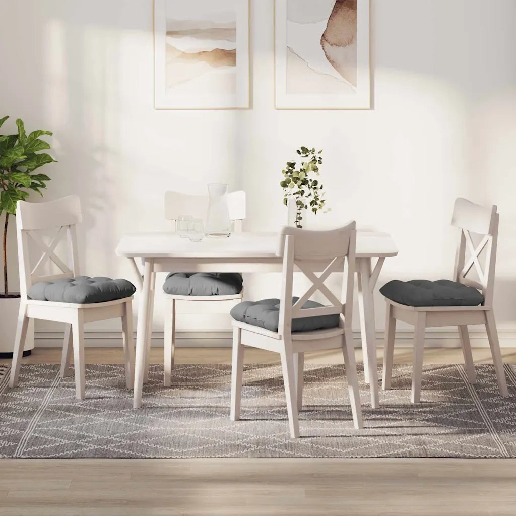 Cuscini per Seduta 4 pz | Cuscini per sedie Grigio scuro 40 x 40 cm