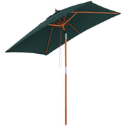 Ombrellone da Giardino ¨C zephmum ¨C Verde 200x150 cm Legno