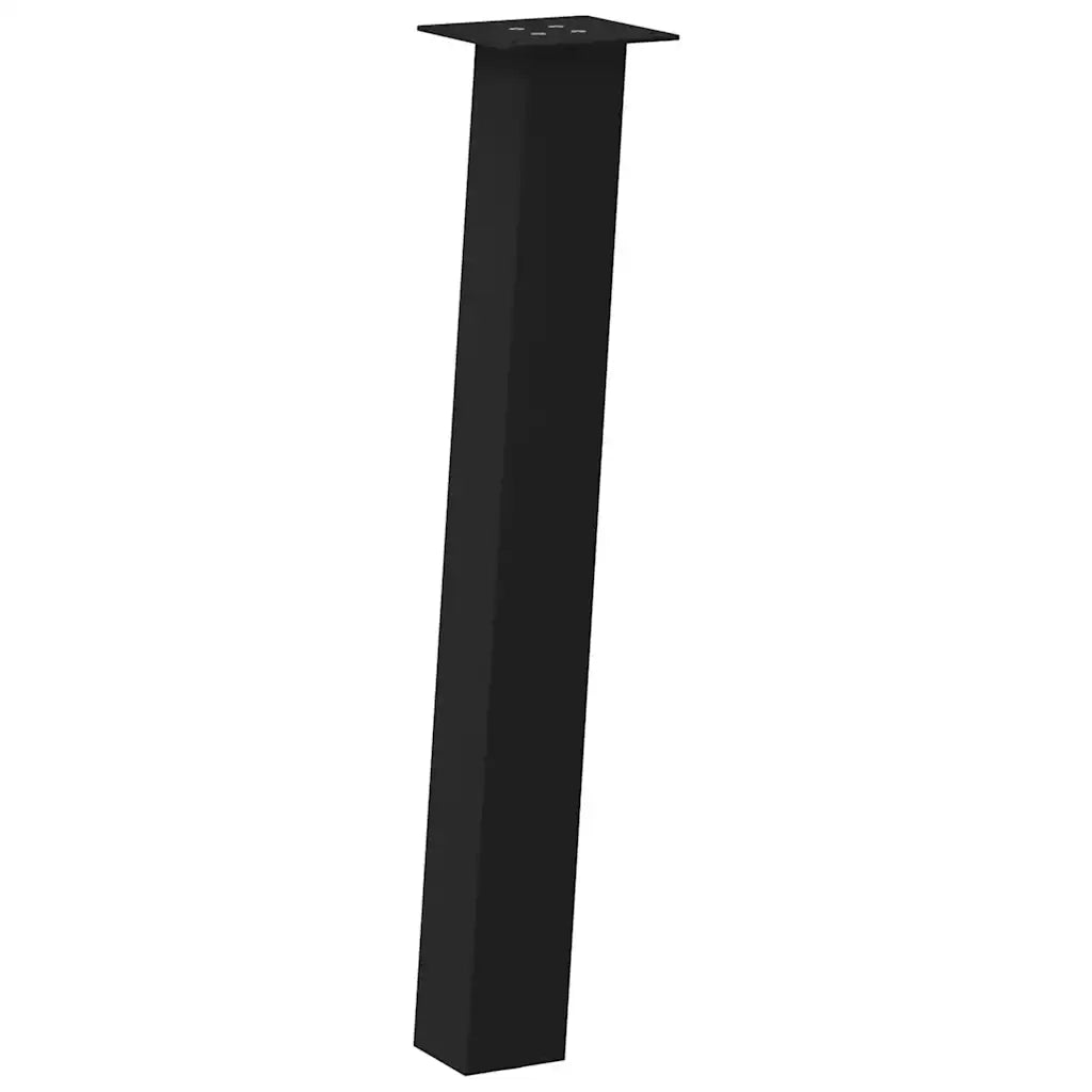 Pieds de table console 4 pièces Noir 72 cm Acier