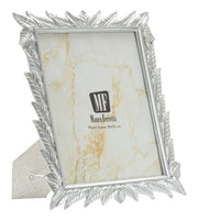 Cornice Leavy Silver 27x2x32,3 cm in Resina e Vetro Argento