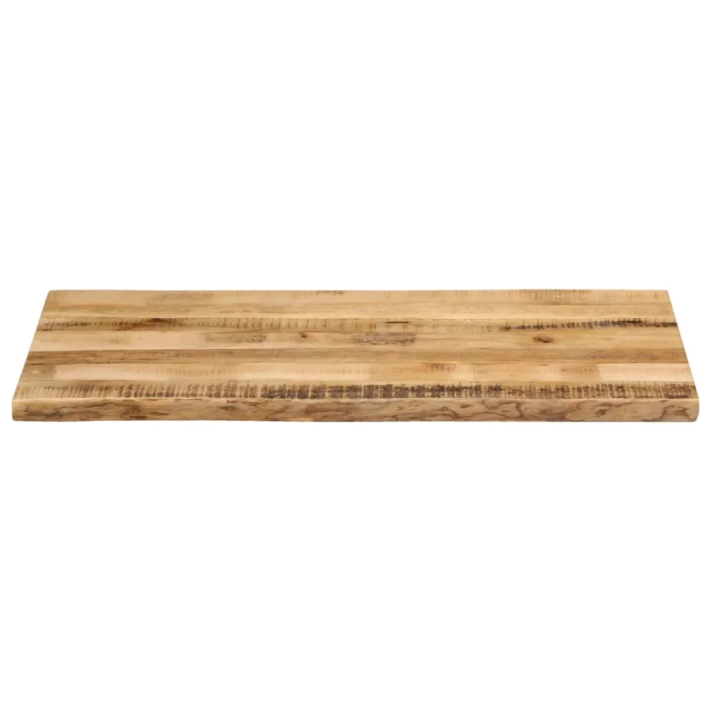 Piano Tavolo | Superficie Tavolo | Piano Scrivania Bordi Vivi 120x60x2,5 cm Legno di Mango Grezzo