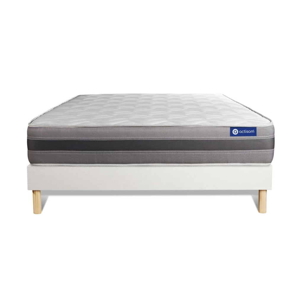 Kit rete e materasso Actilatex relax 130x210cm - Spessore : 24cm - Lattice e memory foam - Moderatamente rigido