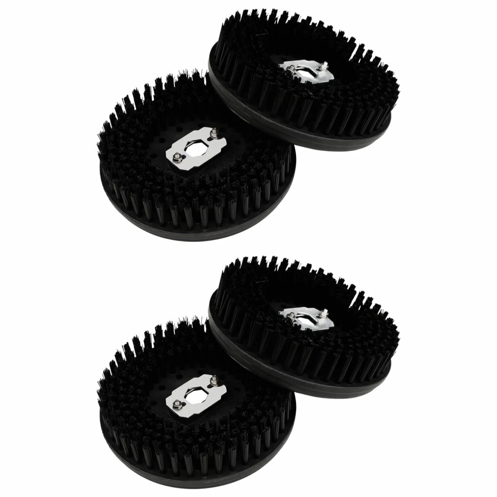 Testina spazzola per lucidatrice 4 pz Ø 13 cm Nero PP e nylon 42048123