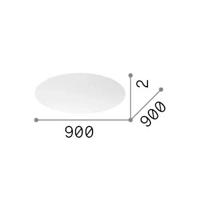 Set Up Disco Acrilico D90 Trasparente Ø90 cm 0.2 cm Ideal Lux