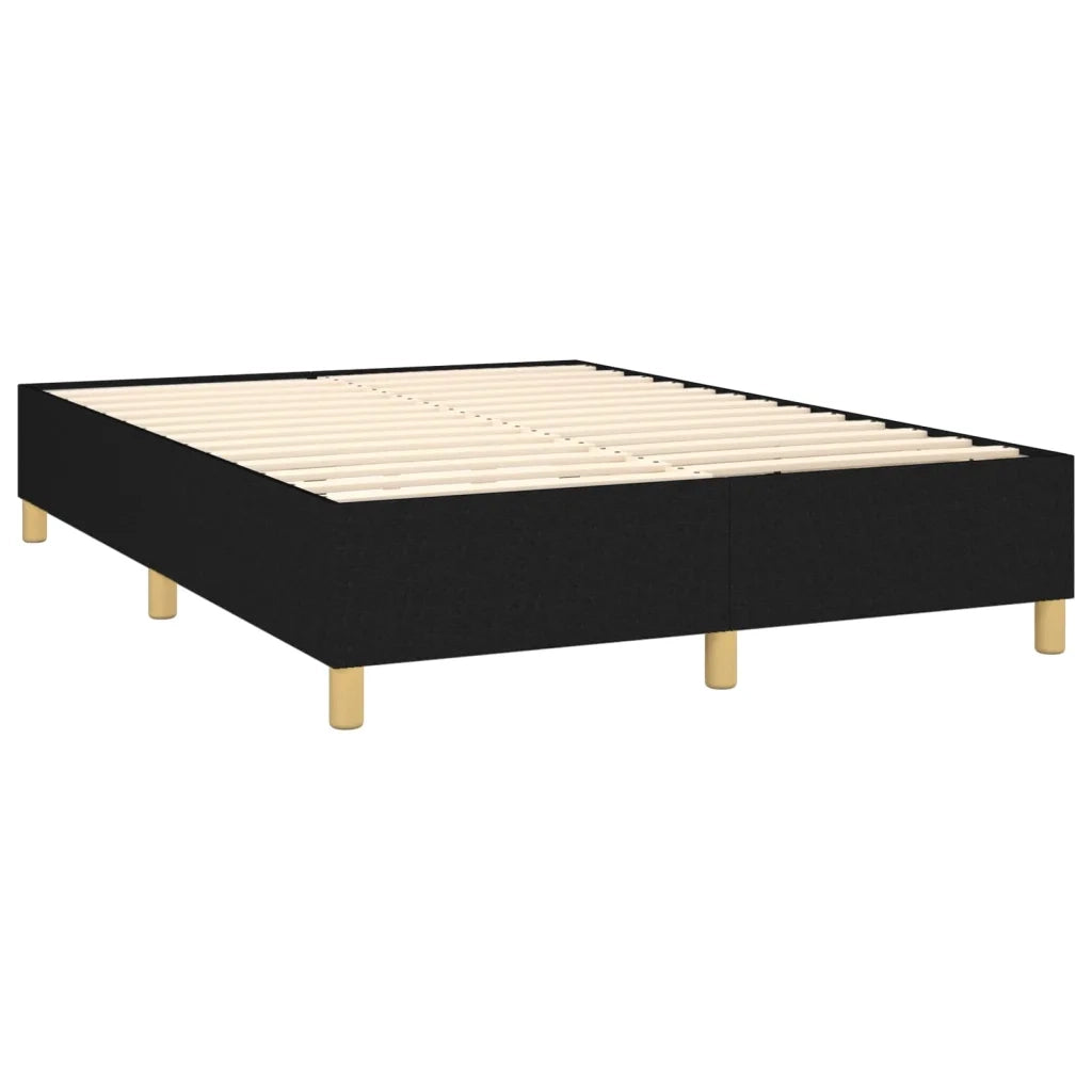 Giroletto a Molle con Materasso Nero 140x190 cm in Tessuto 3144516