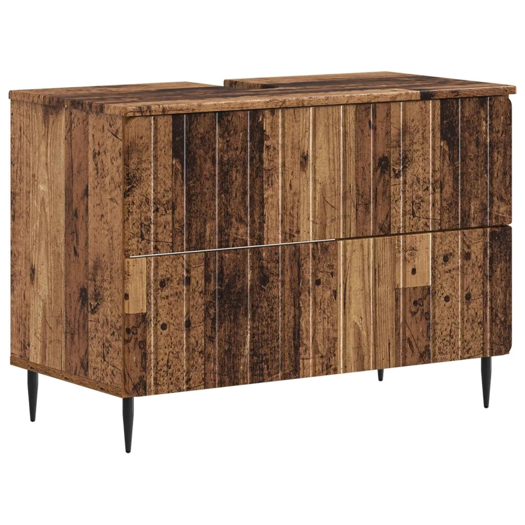 Set di Mobili da Bagno da 4 Pezzi ZWOLLE Legno antico 3417925