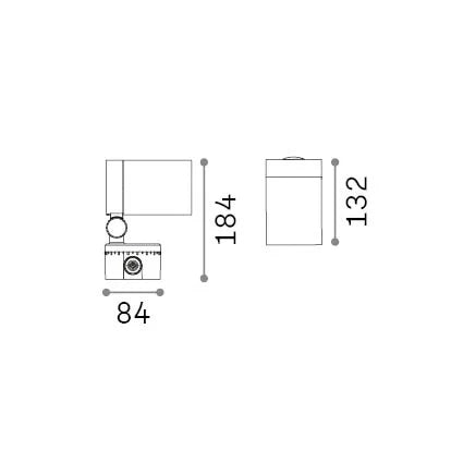 Plafoniera O-ZONE LED 19W Luce Calda 3000K Finitura Nera IP66 Ideal Lux
