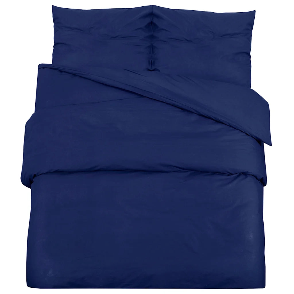 Set Copripiumino Blu Marino 200x200 cm in Cotone 136152