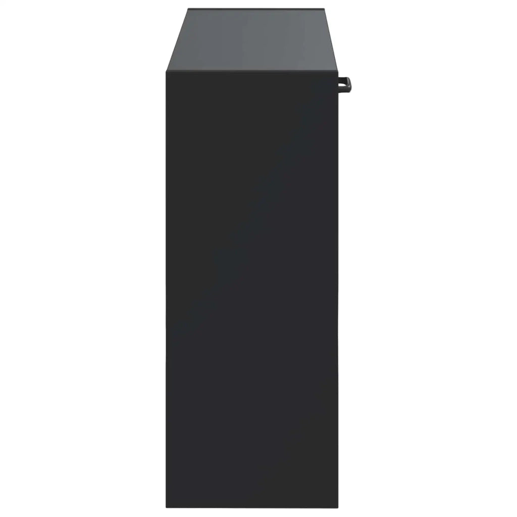 Mobiletto per Scarpe da Muro HAARLEM 71 x 17 x 43 cm Nero 896846