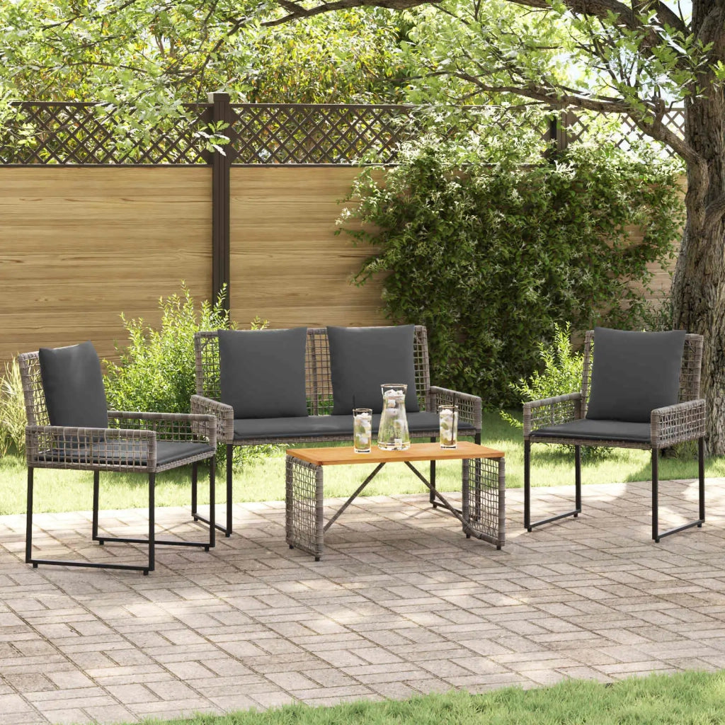 Set di Mobili da esterno | Set Salotto da Giardino con cuscino acciaio