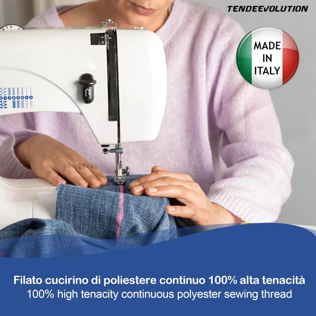 Filo da Cucito in Poliestere Rosso - 3500 mt - Versatilite & Resistente - Made in Italy - Ideale per Tutti i Progetti di Cucitura