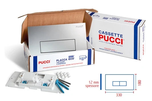 Kit Placca Sara Sp 12 mm per Cassette Pucci dal 1992 al 2010 Cromo