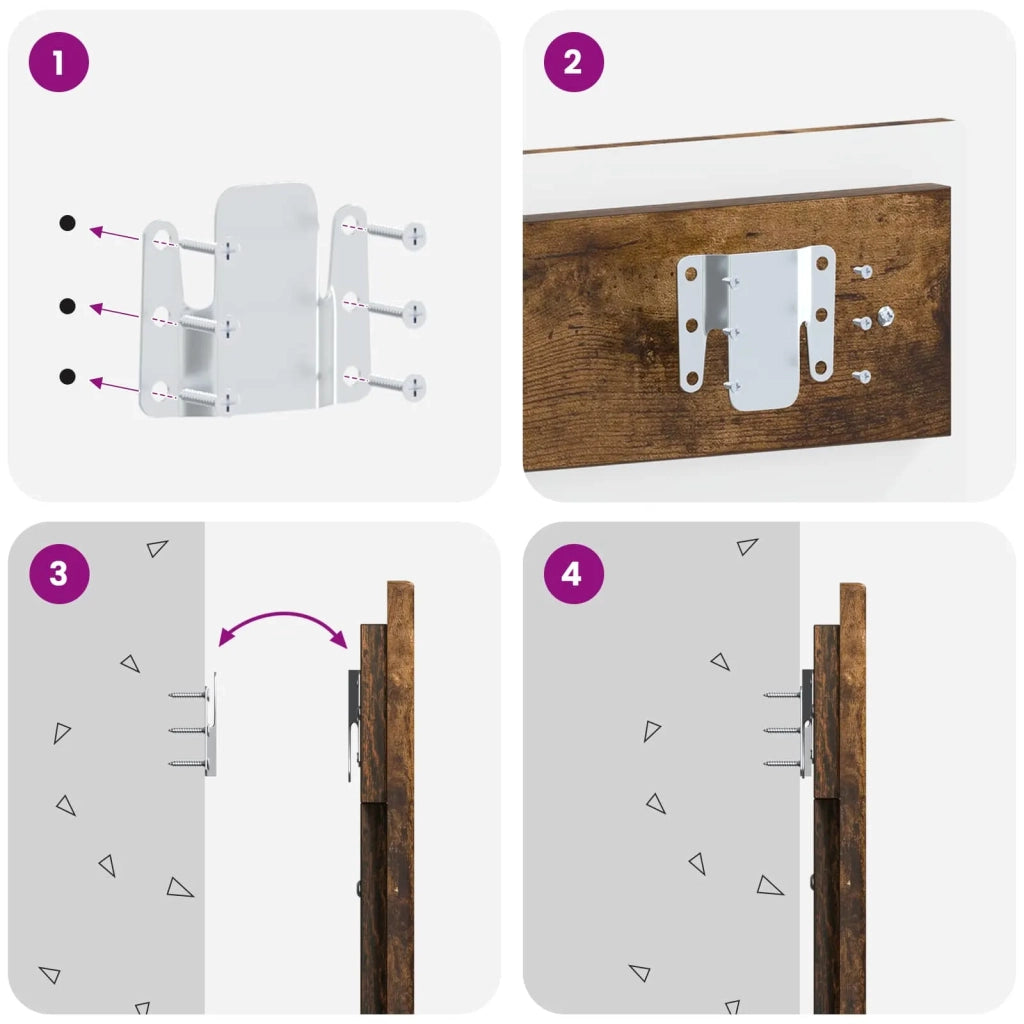 Testiera da Muro BREDA Rovere Fumo Legno ingegnerizzato 897630