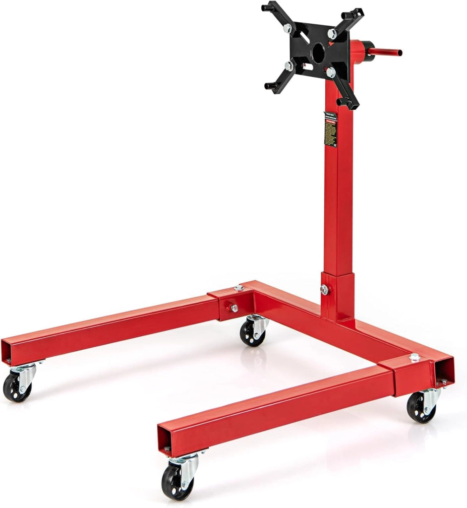Cavalletto per Motore, Supporto Motore con Testa Rotante a 360°, 4 Bracci Regolabili, Ruote e Maniglia, capacità di carico 340 kg / 680 kg (Modello 680kg)