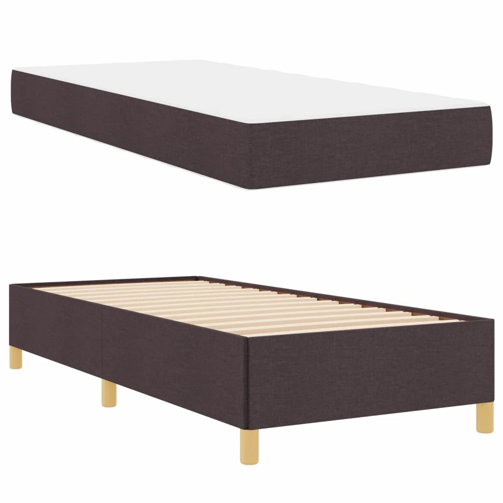 Struttura del letto Marrone Scuro 90 x 190 cm Tessuto 3398902