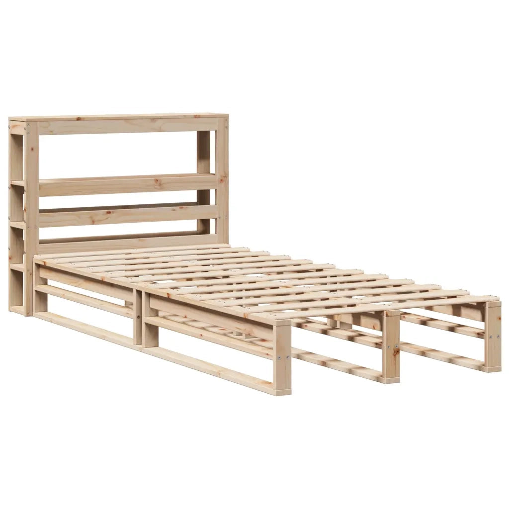 Letto senza Materasso-Struttura Letto 90x190 cm in Legno Massello di Pino 372020