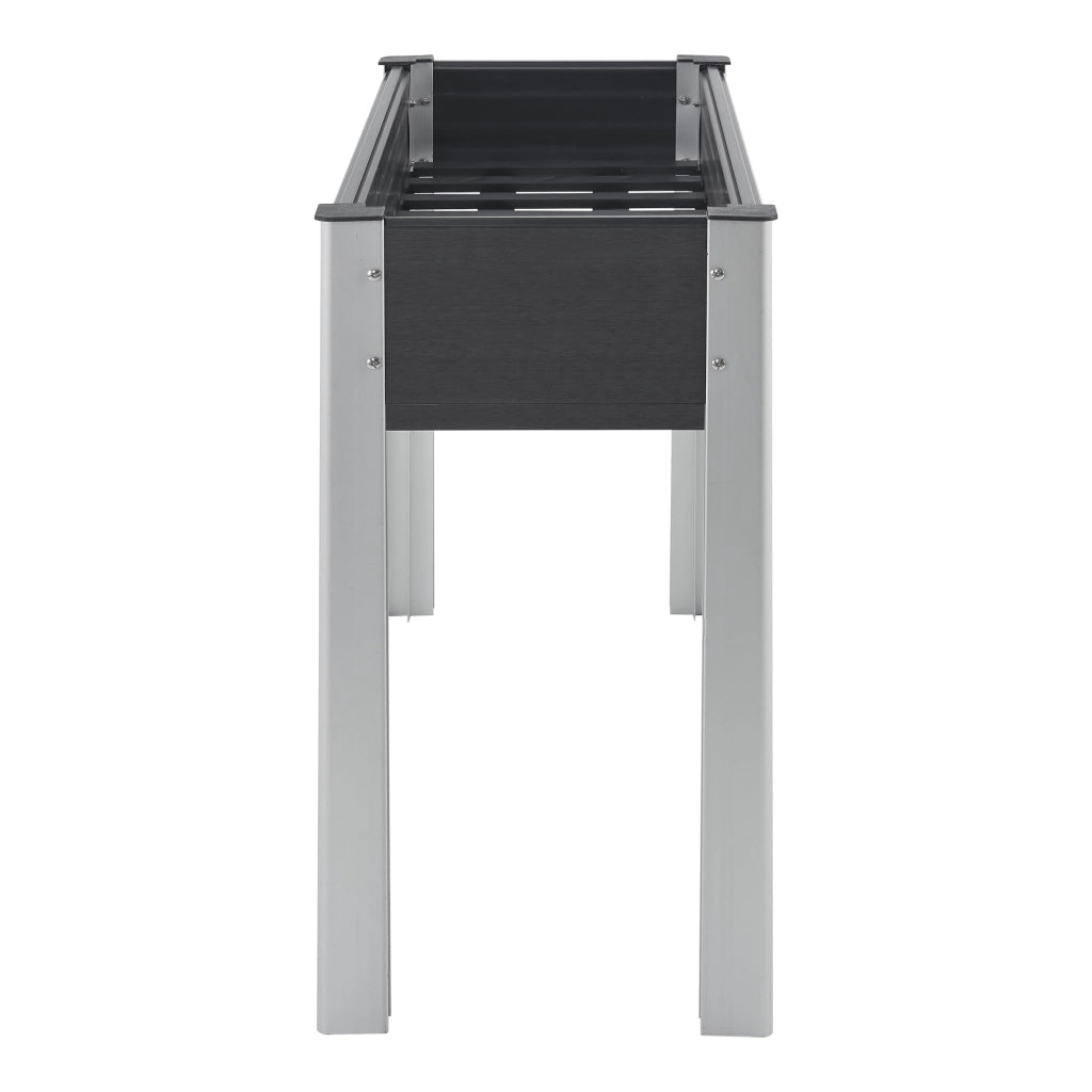 Aiuola Rialzata Beverwijk 100 x 40 x 75 cm - Grigio Scuro [en.casa]