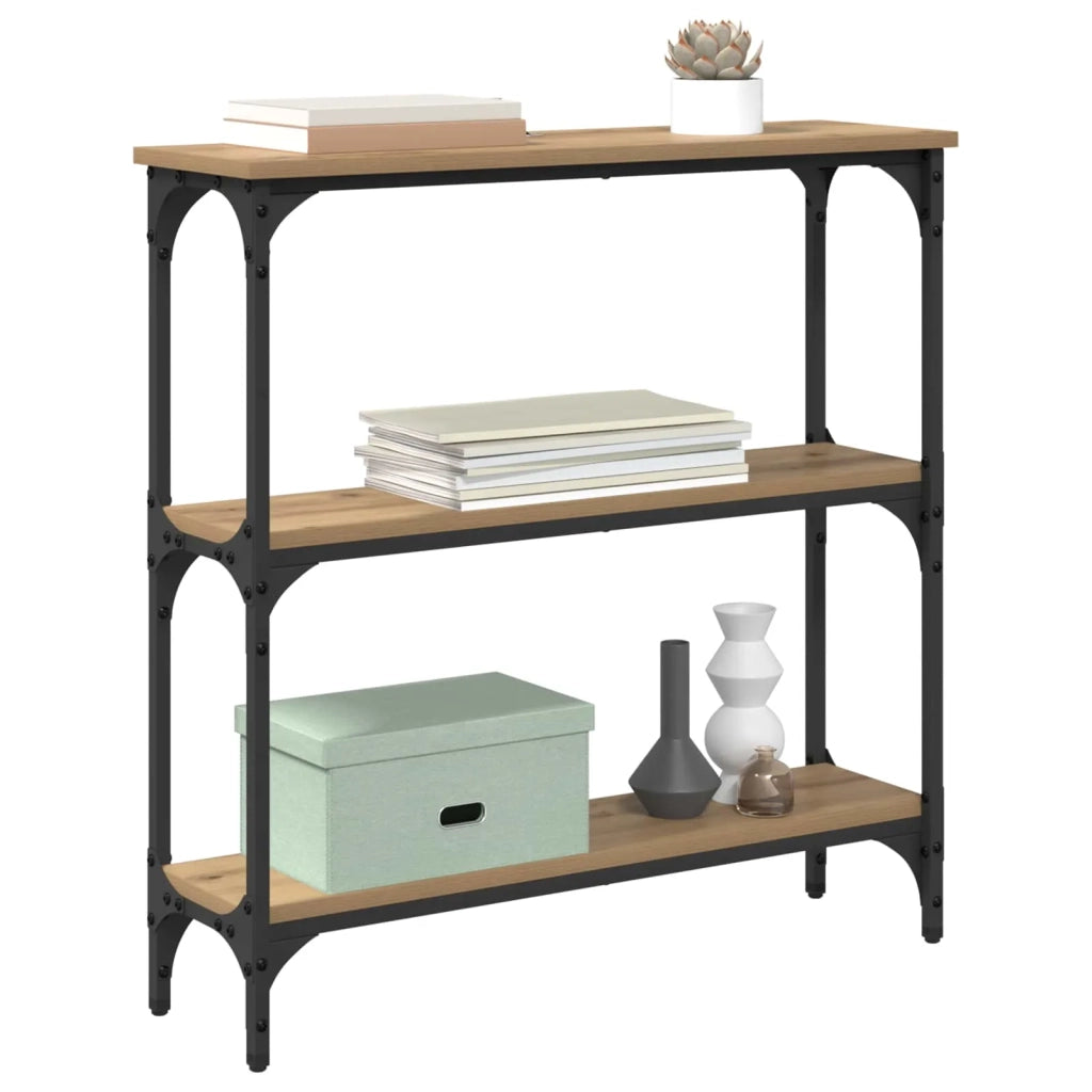 Table console Chêne artisanal 75 x 22,5 x 75 cm