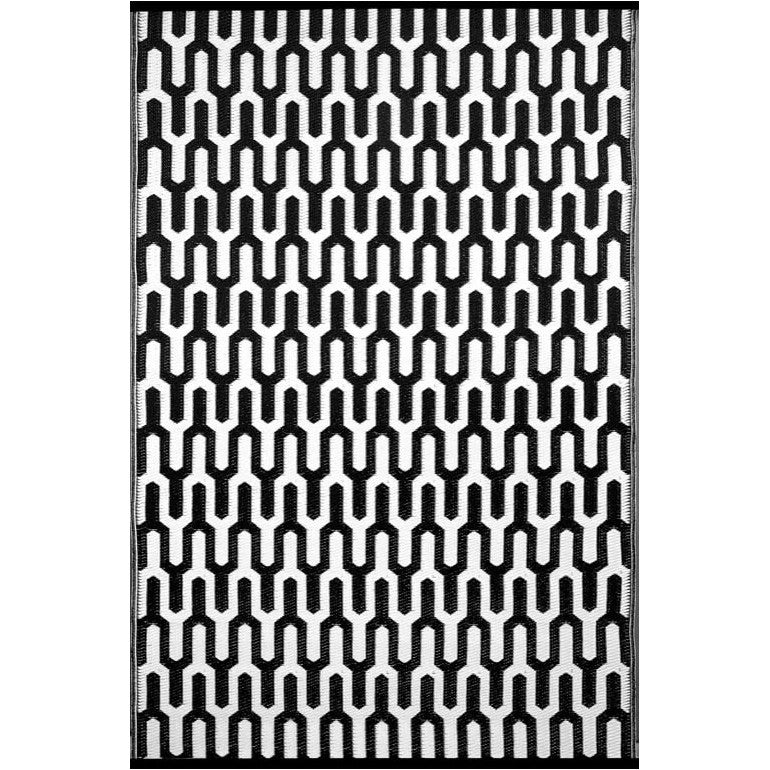 Tappeto da interno/esterno in plastica reversibile "Zig Zag"
