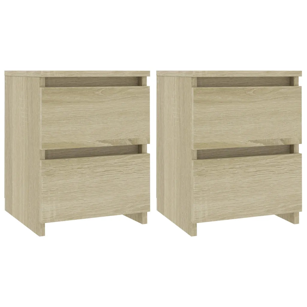 Comodini 2 pz Rovere Sonoma 30x30x40 cm in Legno Multistrato 800520