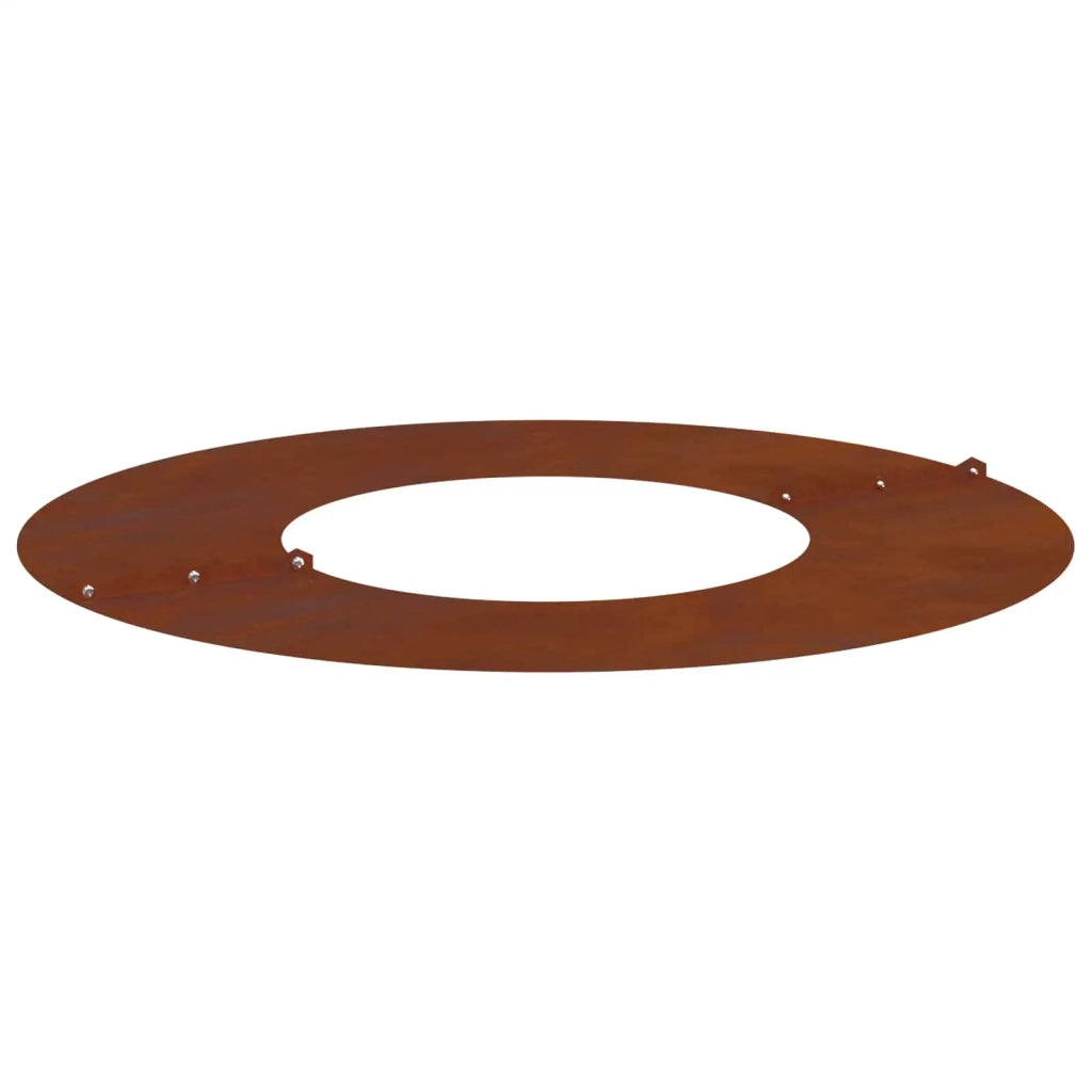 Adatto per anello per albero piatto da esterno 60 x 60 cm protegge la zona radicale design moderno in acciaio patinato marrone 02_0052297