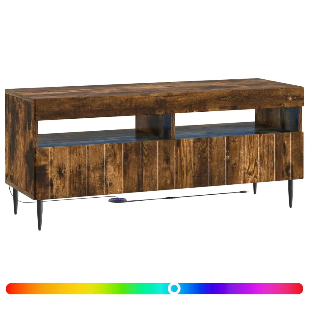 Mobile TV LED ZWOLLE 100 x 35 x 43 cm Rovere Fumo 896550