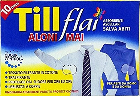 SET 5 CONFEZIONI TILL FLAI ASSORBENTI PER ASCELLE 10 PZ CIASCUNA